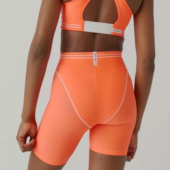 Adam Selman Sport French Cut Booty Bike Shorts in Watermelon‎ - Picture 2 of 5